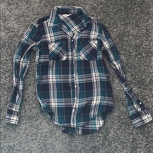 Aeropostale Plaid Button-Up Flannel